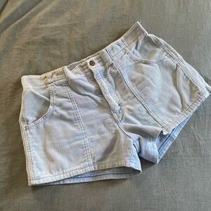 Vintage 80s Weeds Mens Corduroy Blue 34 Short Shorts Surf Skate